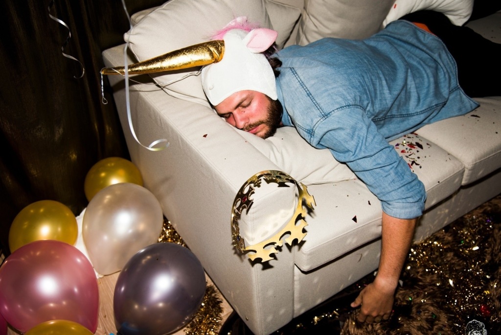 Drunk people in a 2018 World Cup party