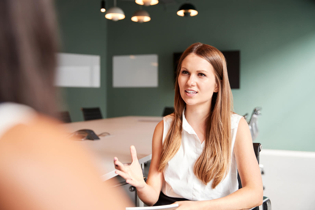 graduate job interview woman